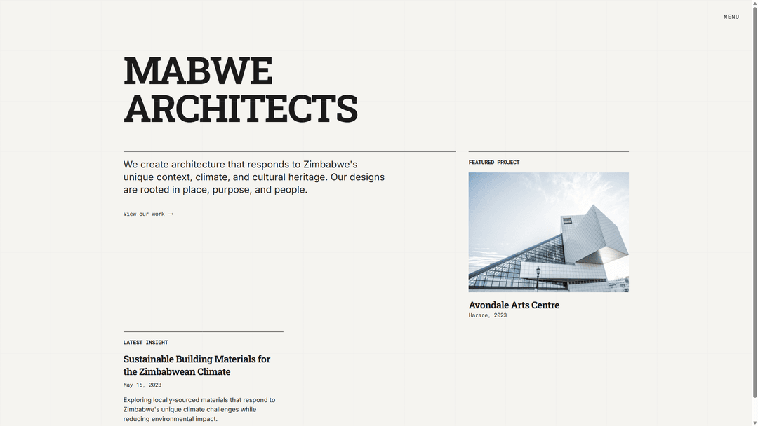 Mabwe Architects